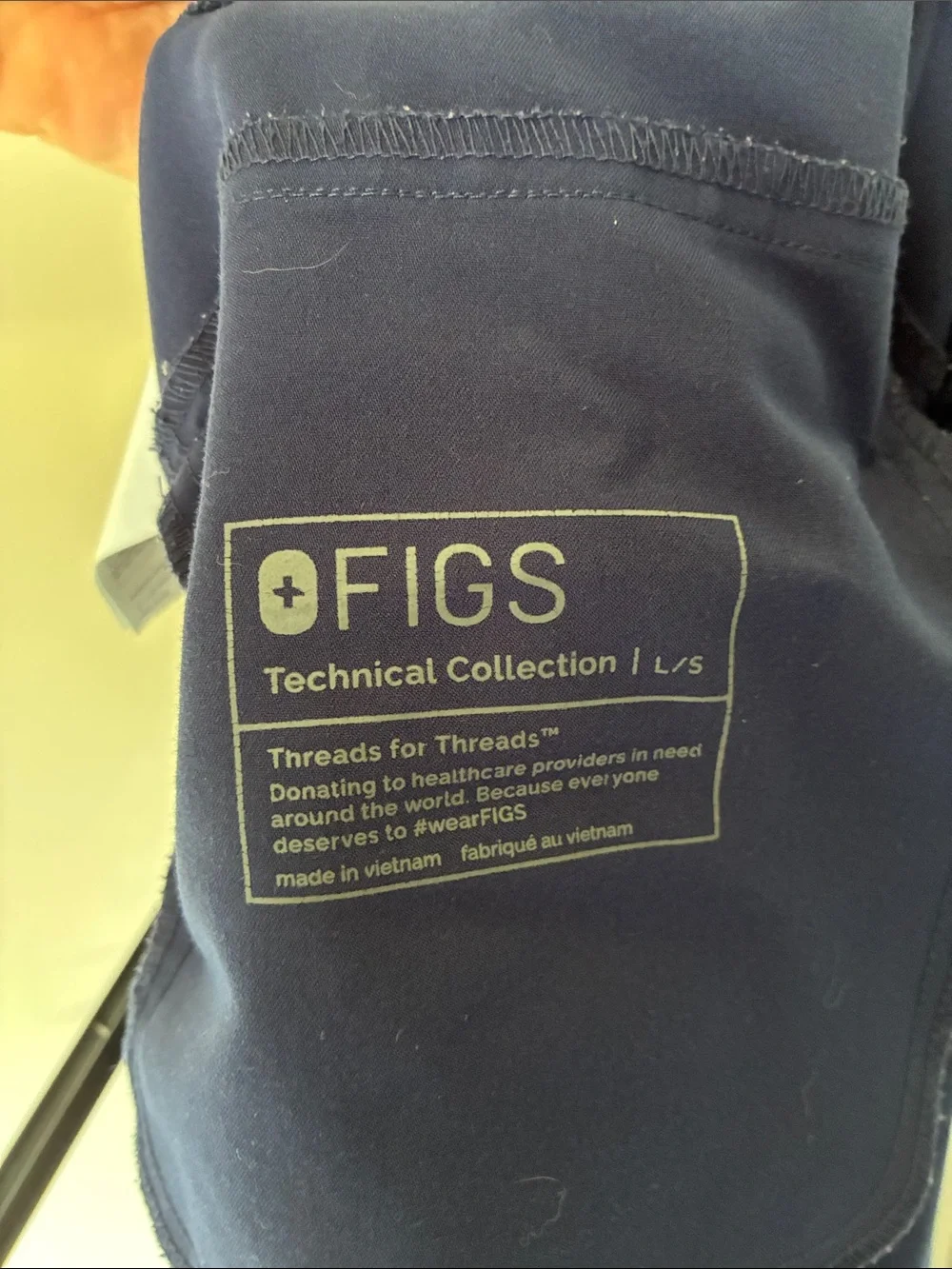 Figs Men's Navy Joggers with Contrast Drawstring